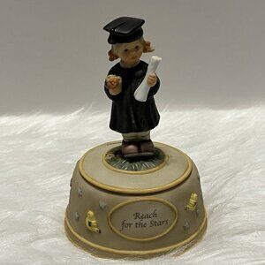 Goebel Berta Hummel Graduation Wish Music Box Figure 2003 Certificate Included